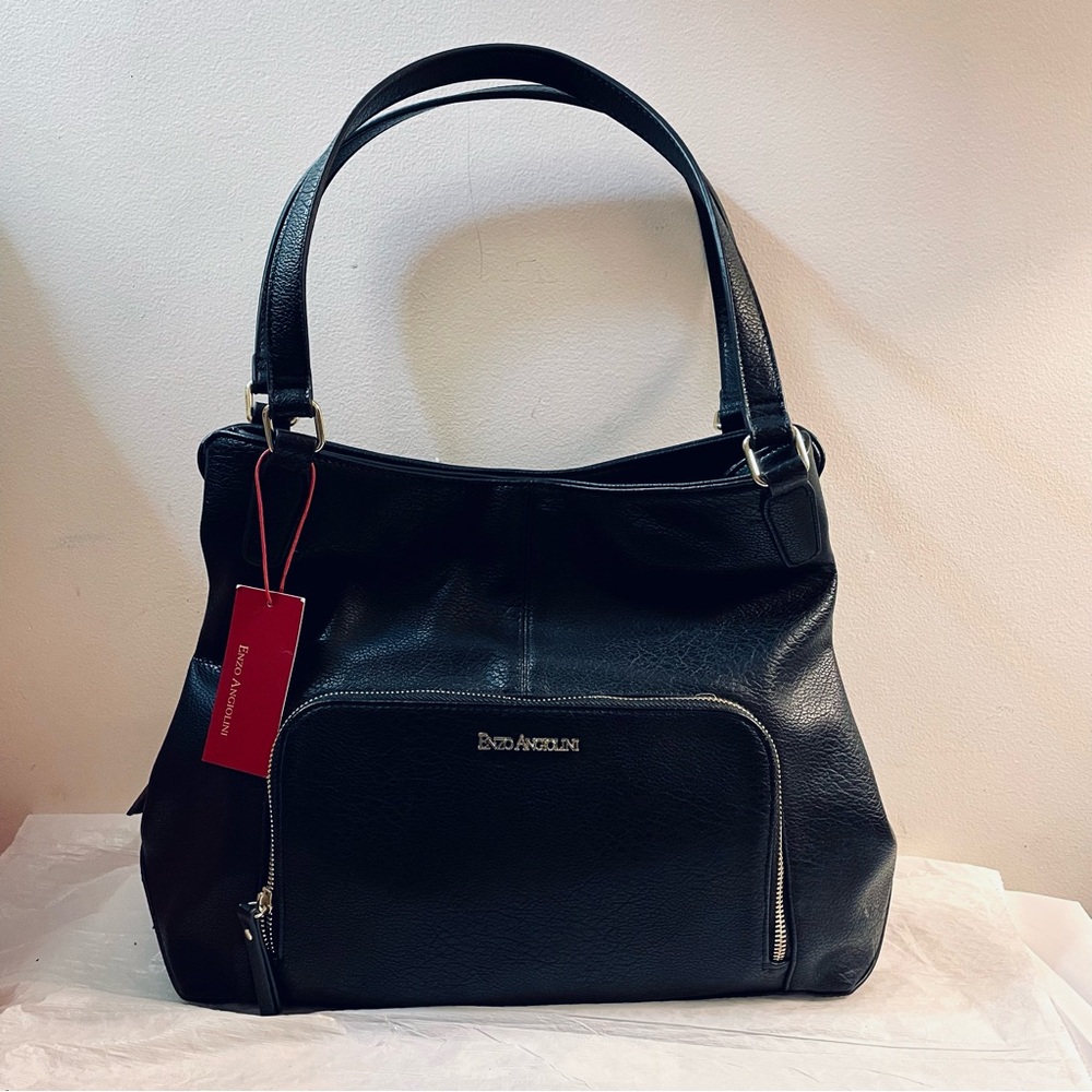 ENZO ANGIOLINI Large Bag Black Purse New